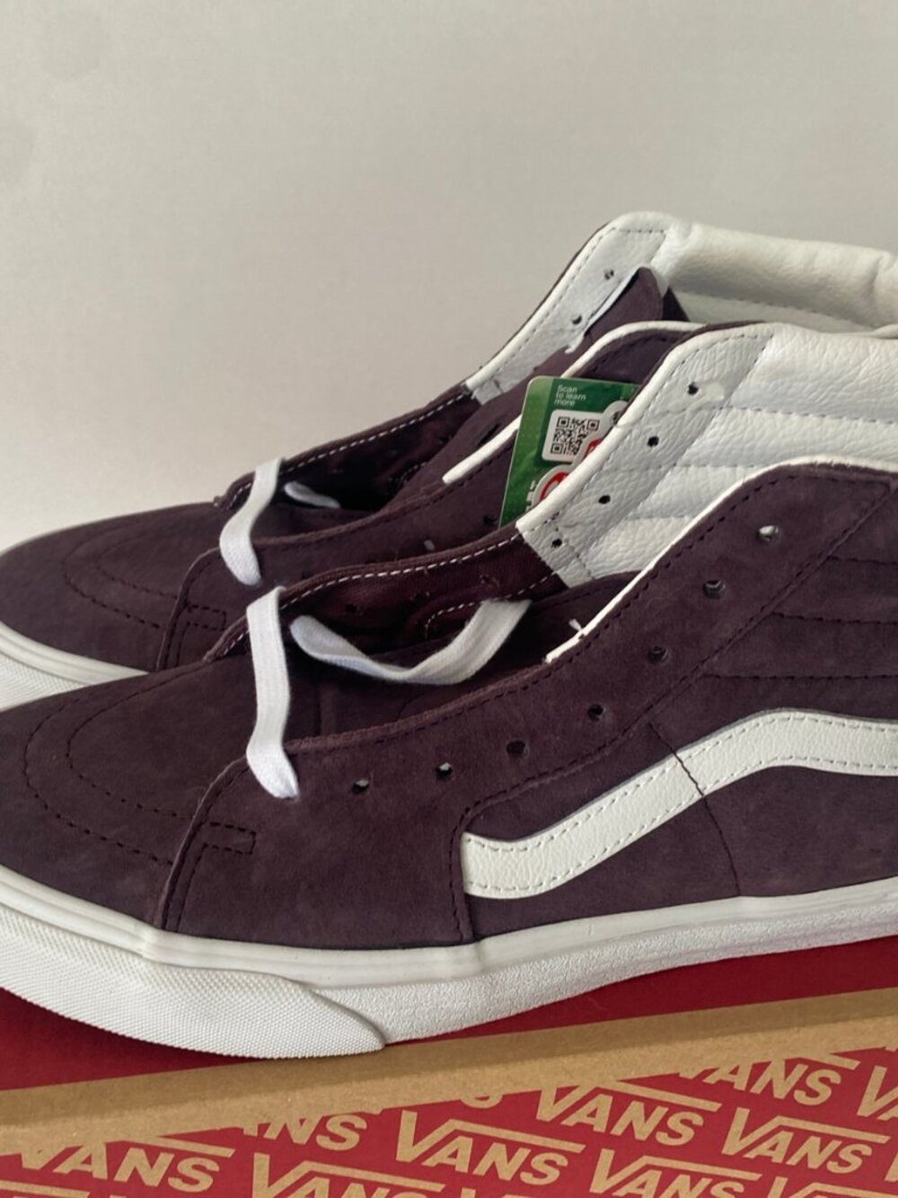Vans Sk8-Hi Pig Suede Wine Tasting Purple High Top NWT M8 W9.5